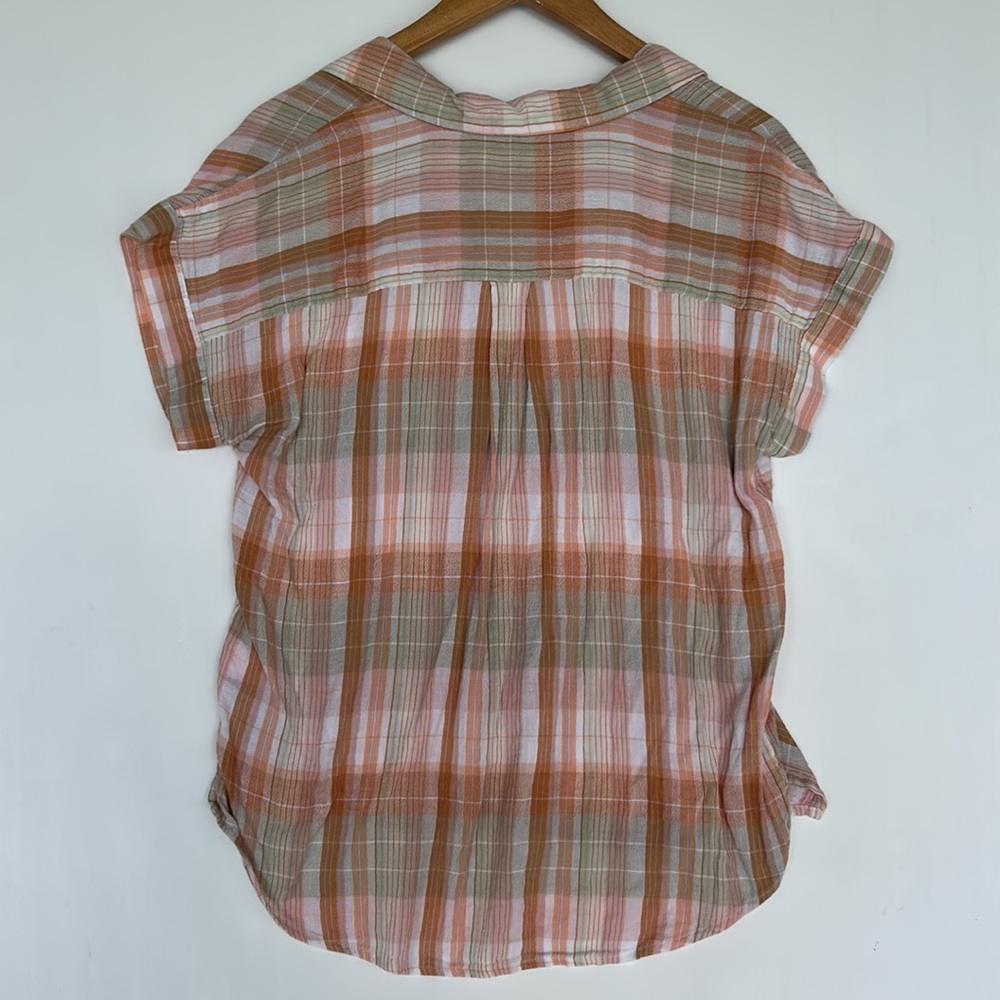 Lucky Brand Collared Button Down Blouse Top - Picture 3 of 8